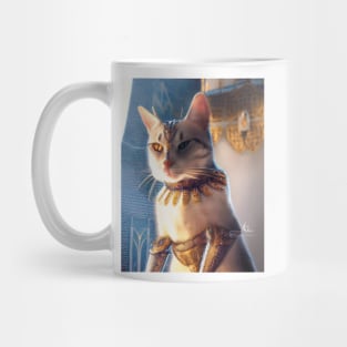 Golden armor knight cat: Cleo Mug